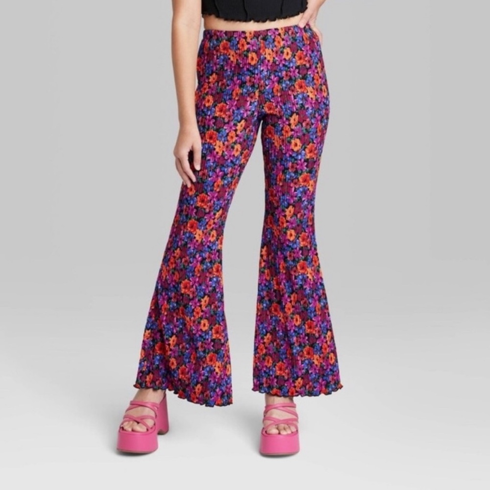 Wild Fable High Rise Floral Flare Pant